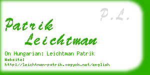 patrik leichtman business card